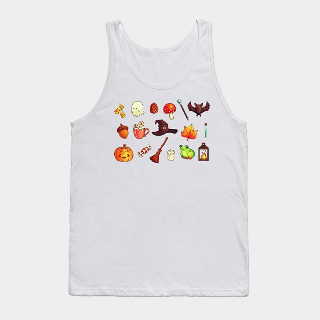 Cute Halloween Pattern v1 Tank Top by Shellz-art